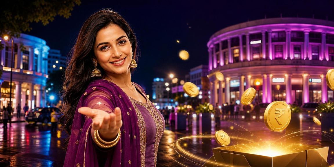 Young Indian woman enjoying Teen Patti game on mobile